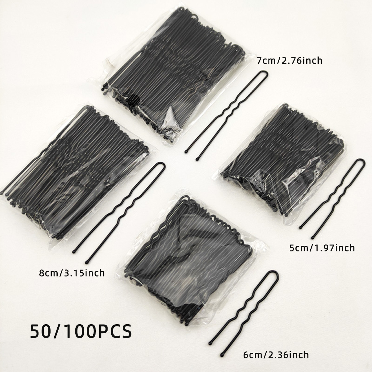 Hair Fork Stick - 50/100 pièces femmes 5/6/7/8 cm cheveux