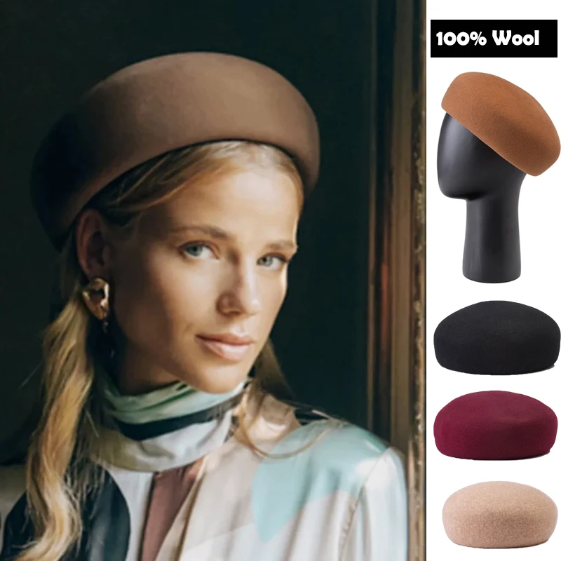 Women'S Accessories Go Outdoors - Béret élégant en laine 100% pour