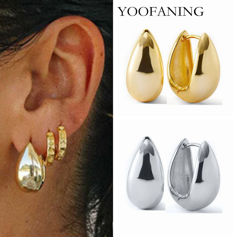 Statement Earrings Oversized - Boucles d'oreilles classiques rétro en argent