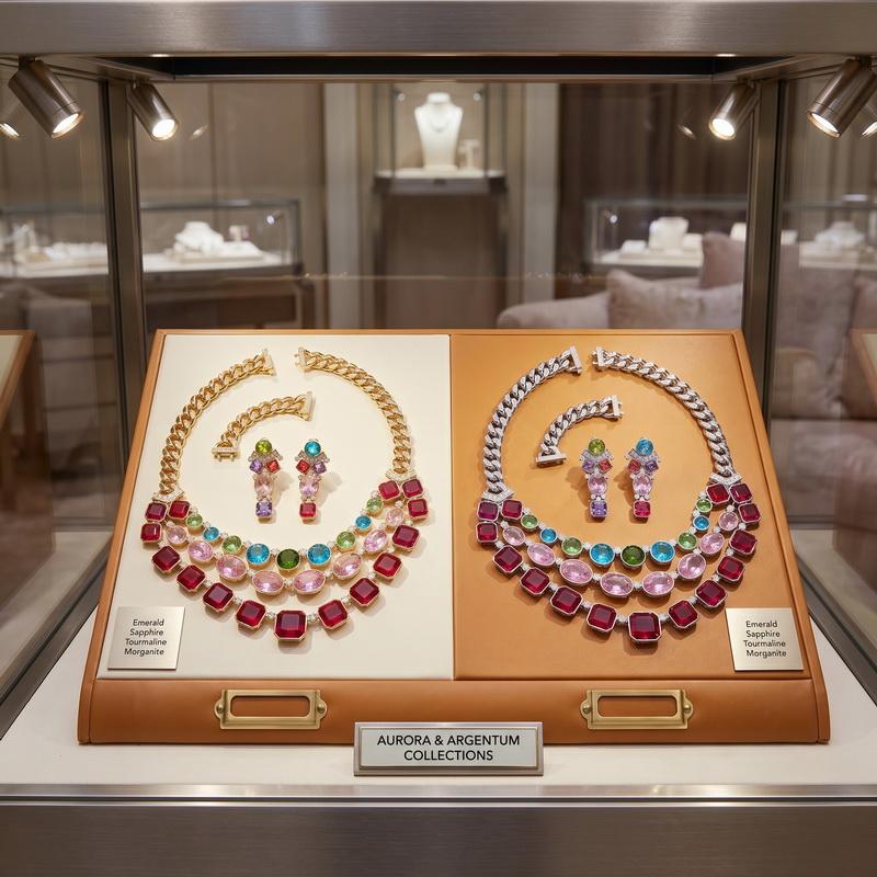 Layered Necklace Set - Parure de bijoux pour femme style