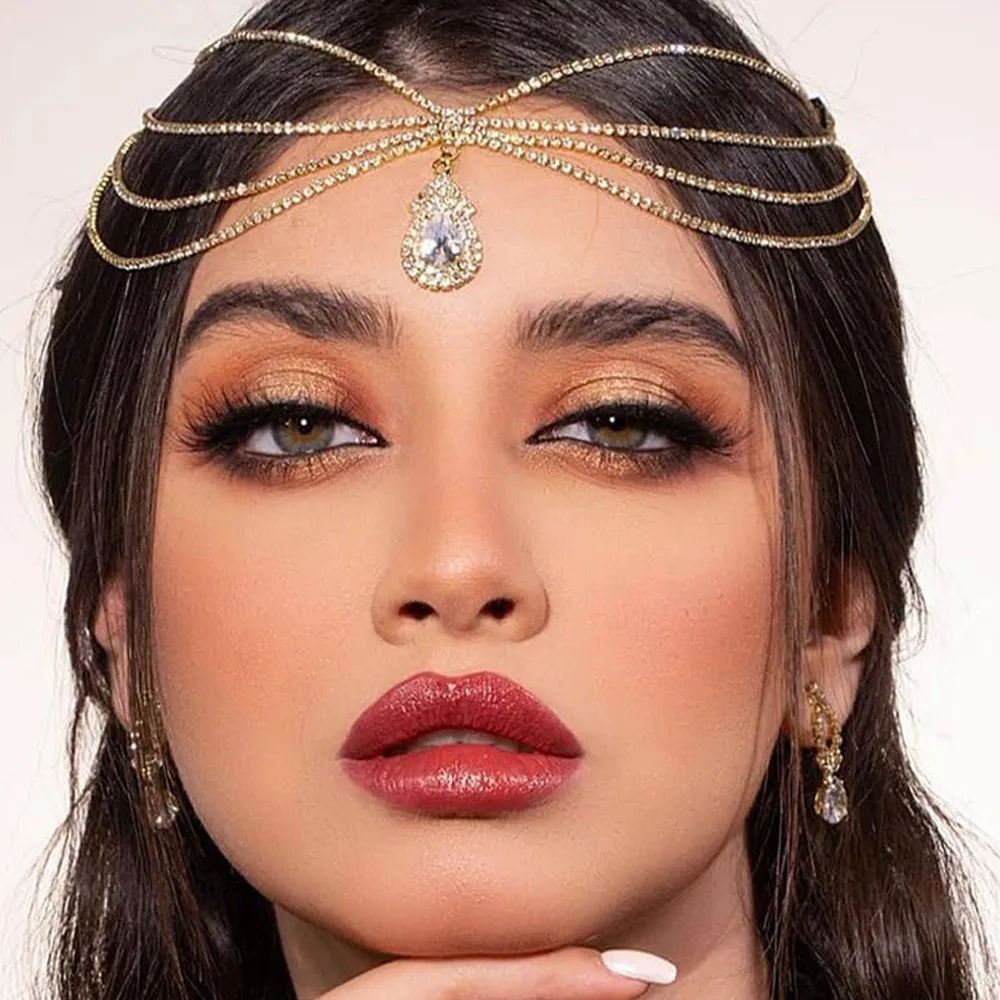 Women Accessories India - XSBODY Boho mariée strass tête chaîne