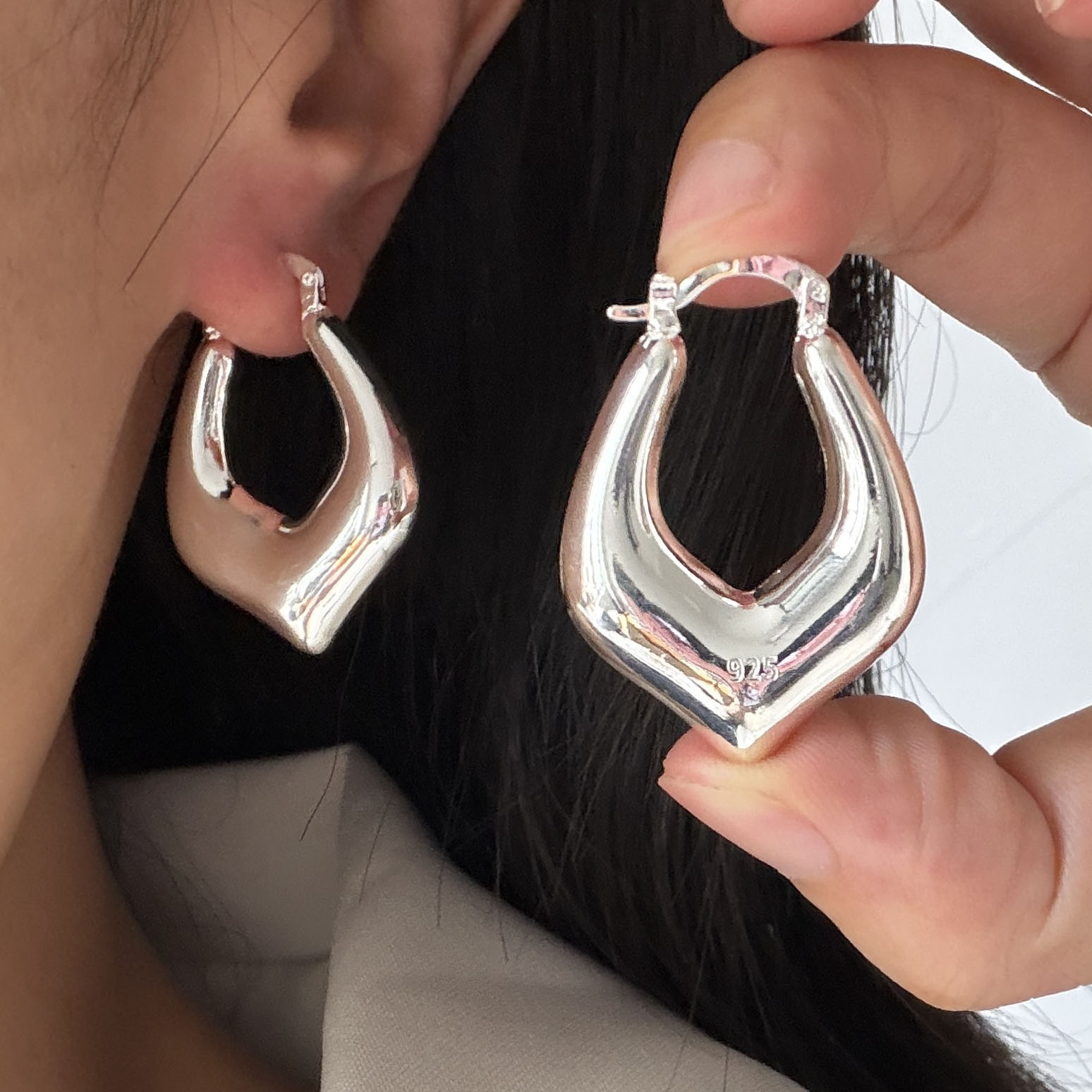 Boucles d'oreilles Vintage en  - Statement Earrings Oversized avis et prix