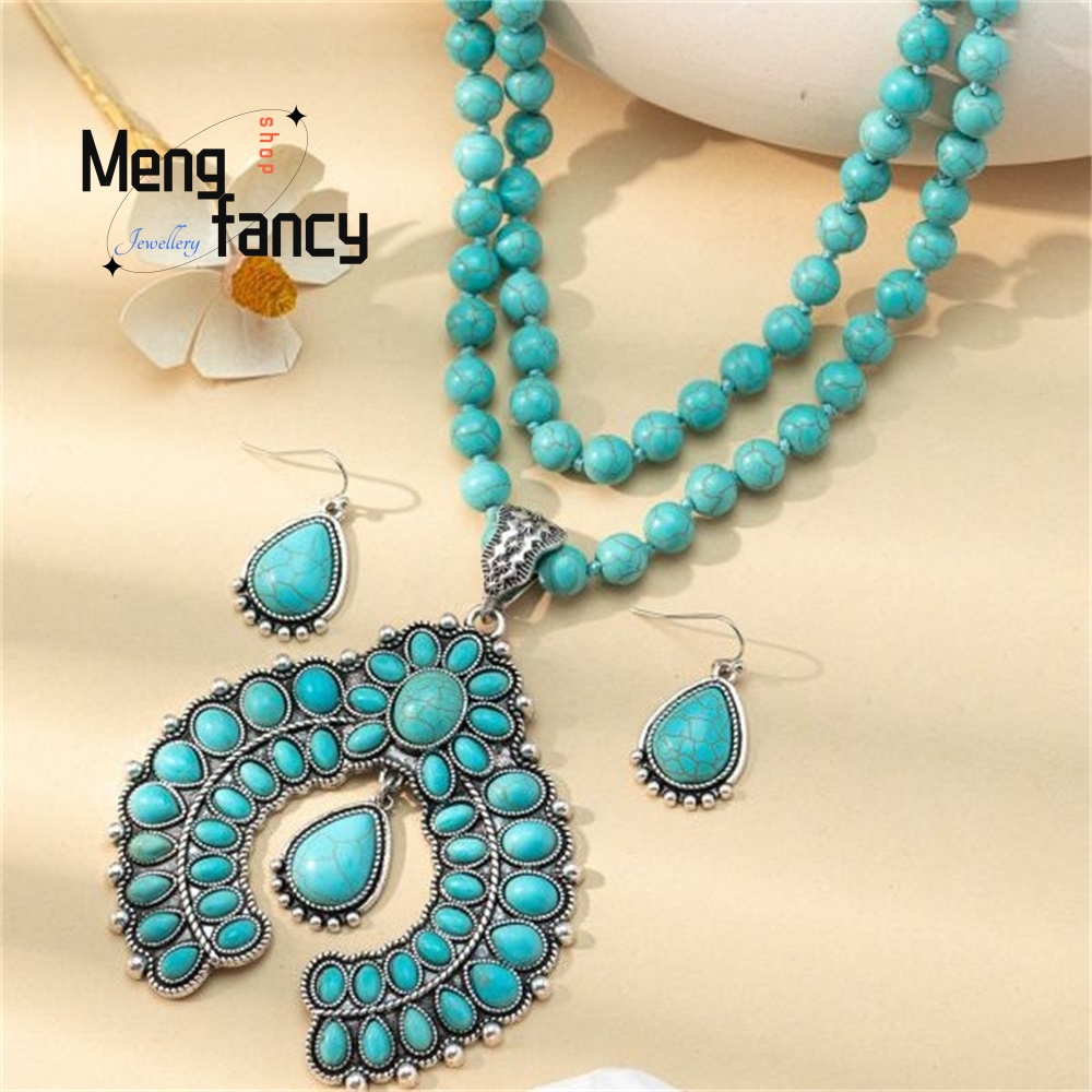 Boucles d'oreilles rétro à fle - Layered Necklace Set avis et prix