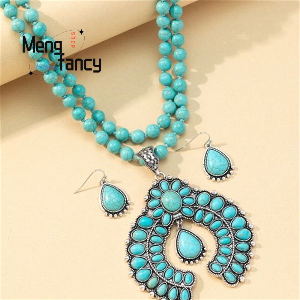 Boucles d'oreilles rétro à fle - Layered Necklace Set avis et prix