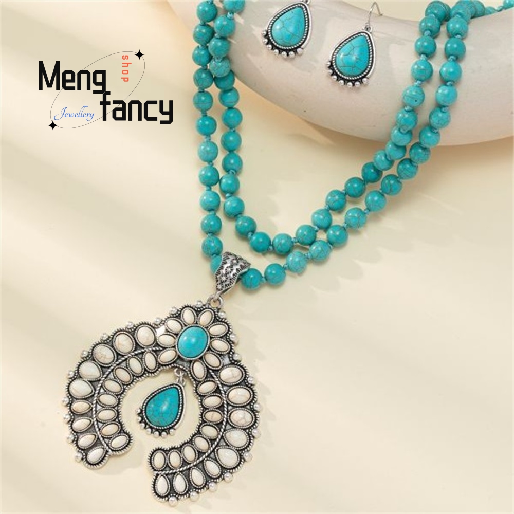Boucles d'oreilles rétro à fle - Layered Necklace Set avis et prix