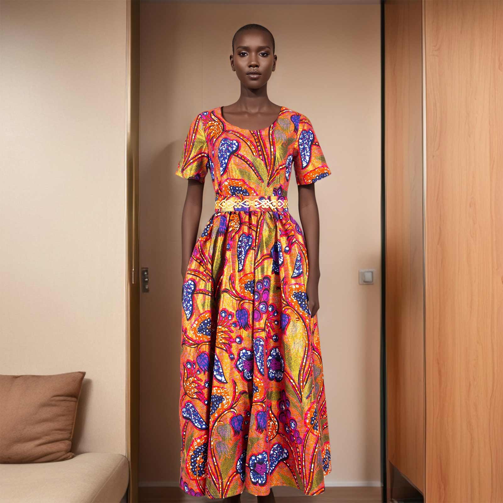 Robe africaine Ankara Batik po - Women'S African Accessories avis et prix