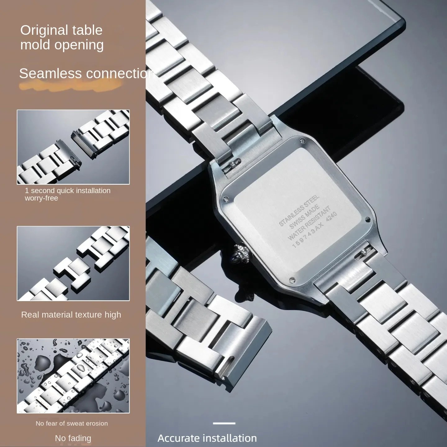Bracelet de montre en acier à  - Women'S Accessories Cartier avis et prix