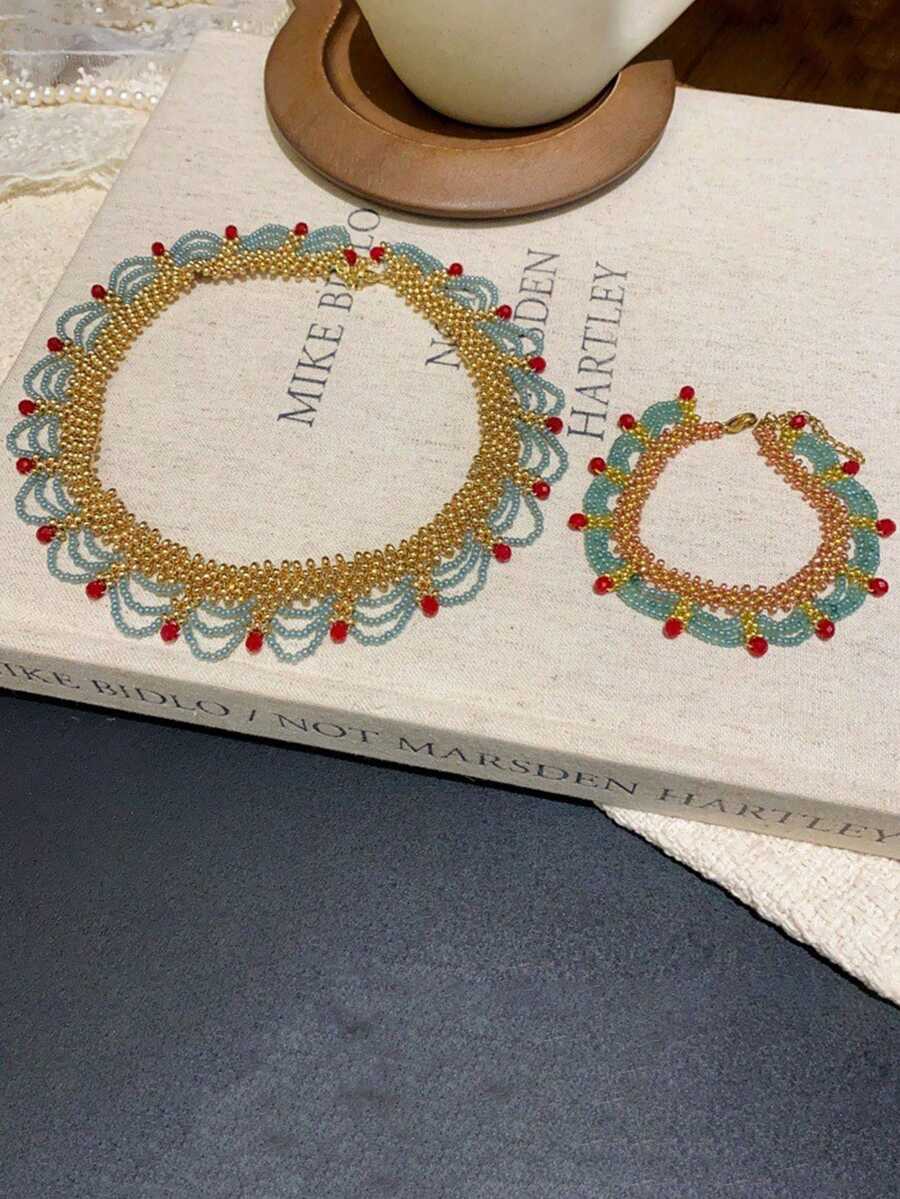 Ensemble de bracelets perlés m - Layered Necklace Set avis et prix