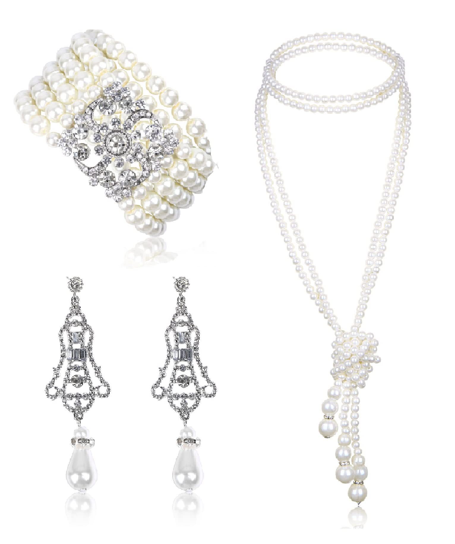 3-piece Set of Long Pearl Neck - Women'S Accessories In The 1950S avis et prix