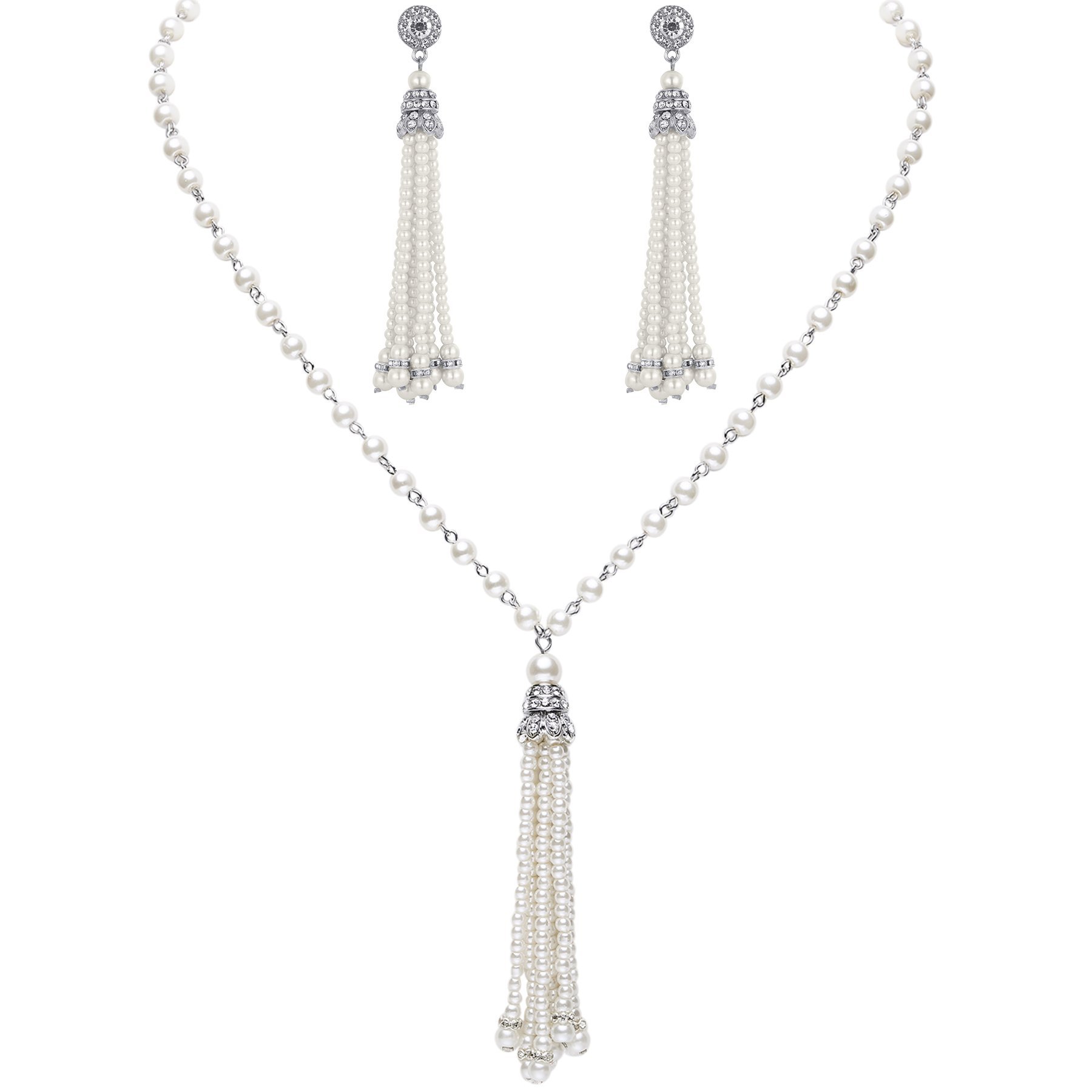 3-piece Set of Long Pearl Neck - Women'S Accessories In The 1950S avis et prix