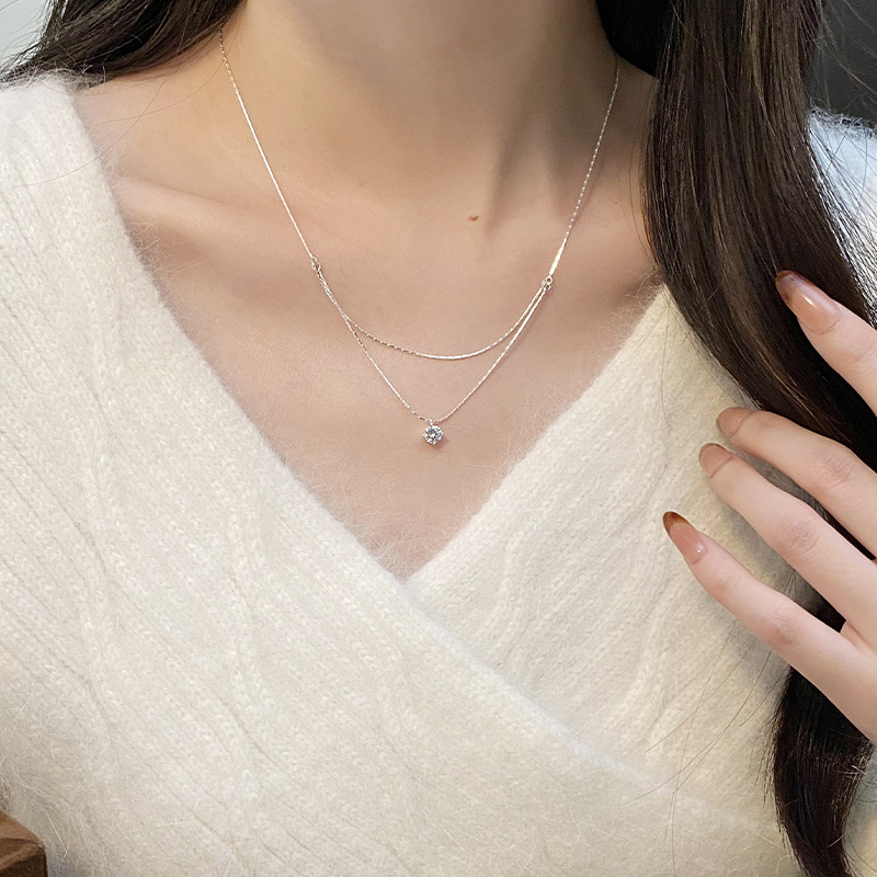 Collier avec pendentif en arge - Layered Necklace Set avis et prix