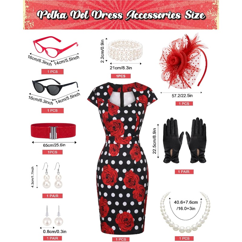 Ensemble de 10 robes rétro pou - Women'S Accessories In The 1950S avis et prix